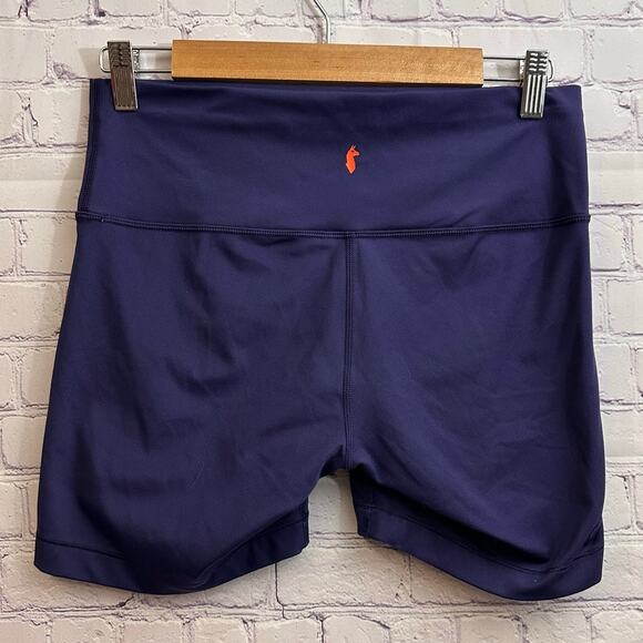 cotopaxi Pants - Cotopaxi Women's Mari Bike Shorts Navy Blue Orange Logo Size Medium Highwaisted